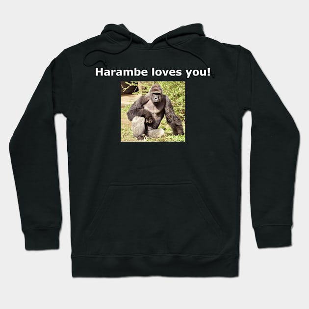 Harambe loves you! Hoodie by harambism